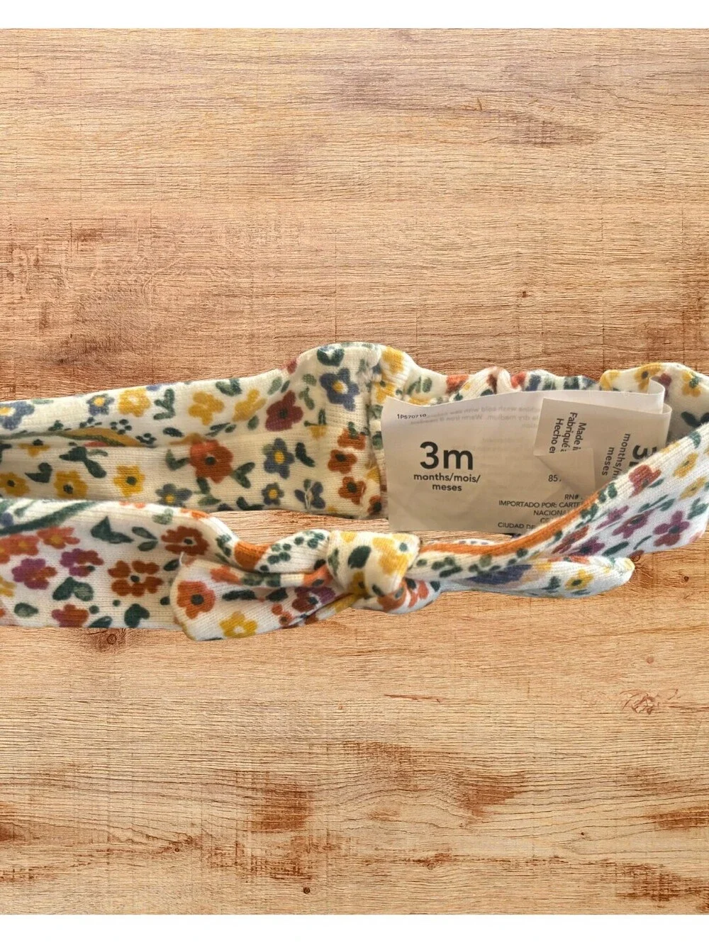 Carter's Baby Girl Bow Headband Set of 3 Size 3M Floral & Knot Headbands
